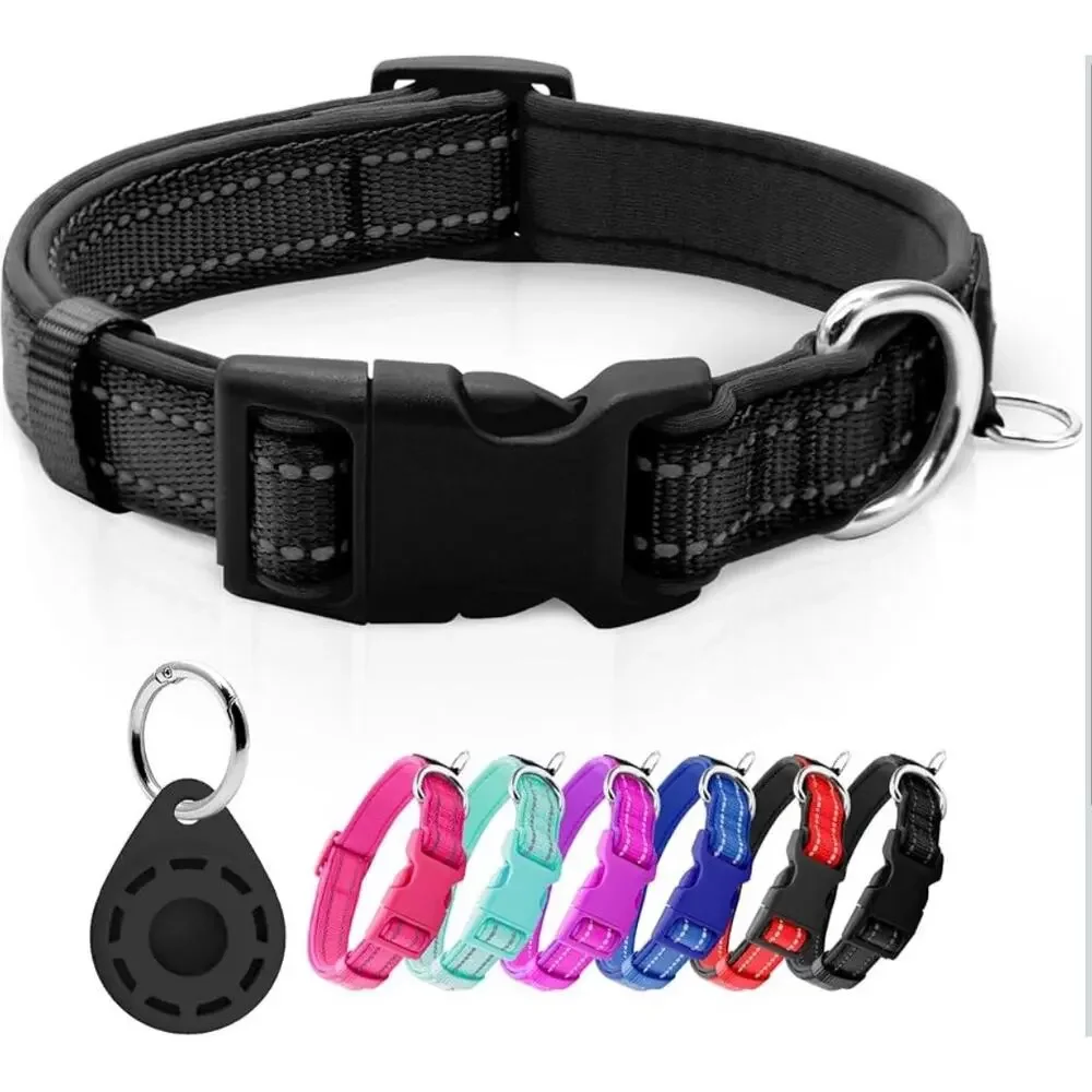 Small Dog Collar with Airtag Holder